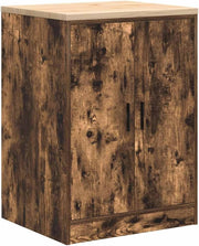 Smoked Oak Garage Storage Cabinet with Work Surface - Durable 2 Doors