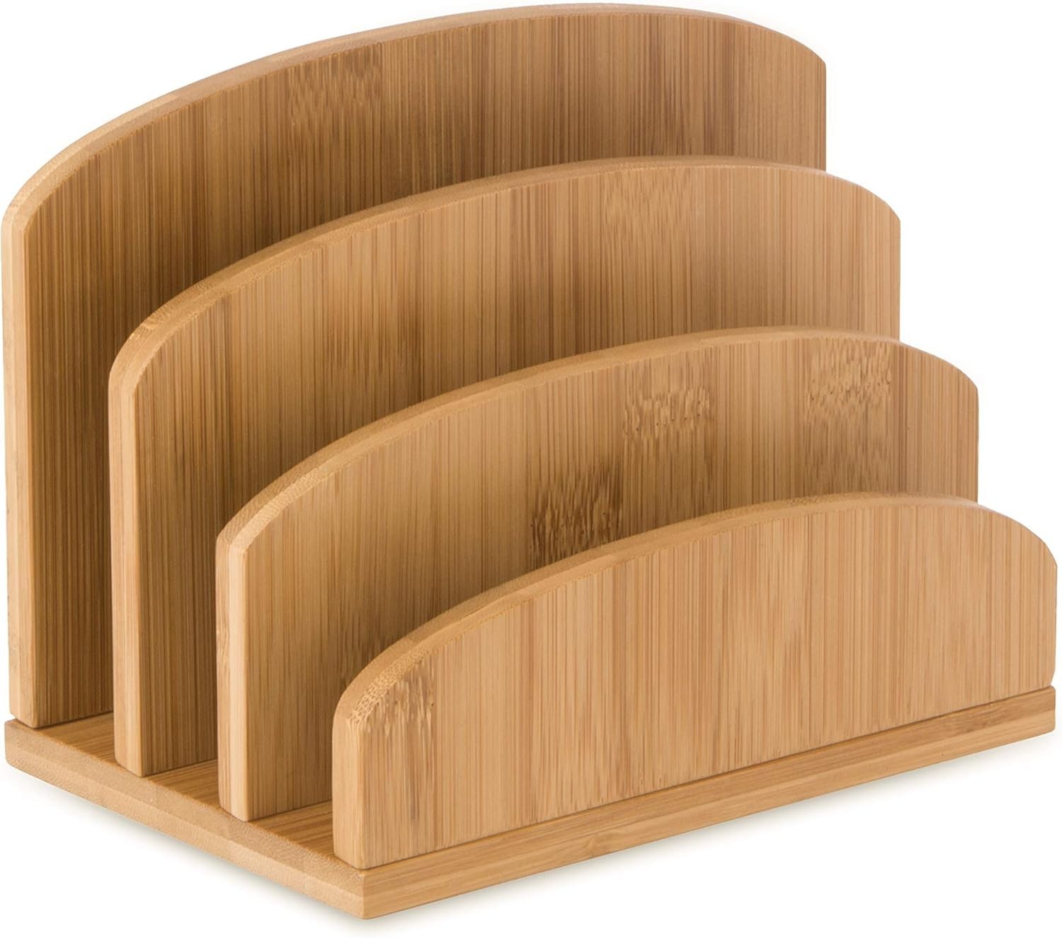 Bamboo Letter Holder & Mail Sorter Desk Organizer 10-Pack – Compact Storage