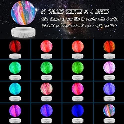 Levitating 3D Moon Lamp 16 Colors Magnetic Marble Base Night Light