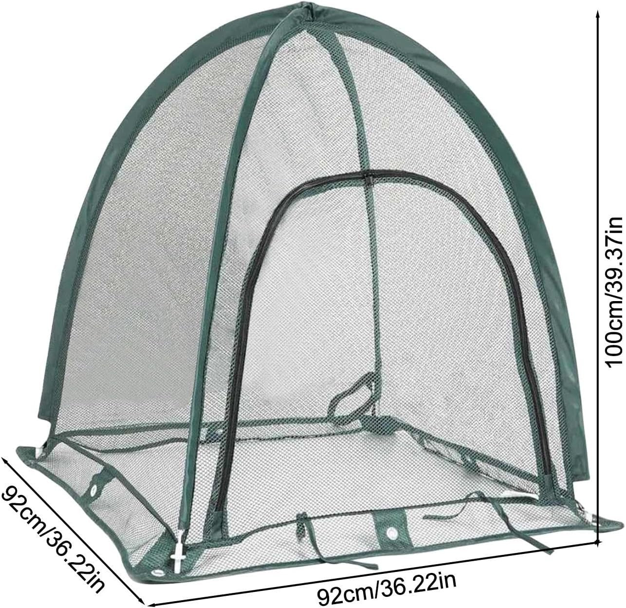 Small Pop-Up Mesh Greenhouse Tent 43x43x41cm Frost Protector for Plants