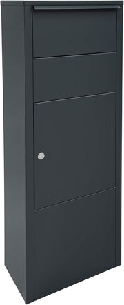 Large Lockable Parcel Mailbox Wall Mount Steel Box | Secure Slot | 45L Capacity