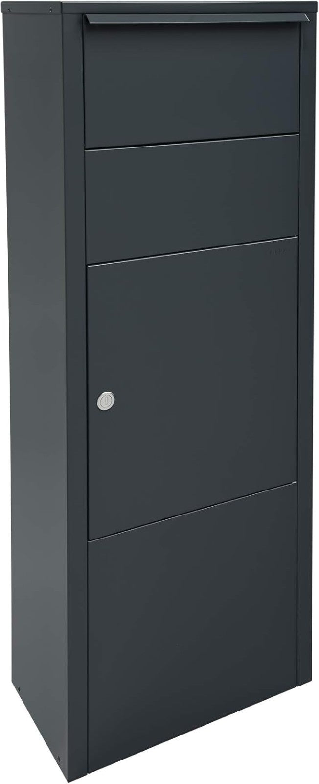 Large Lockable Parcel Mailbox Wall Mount Steel Box | Secure Slot | 45L Capacity