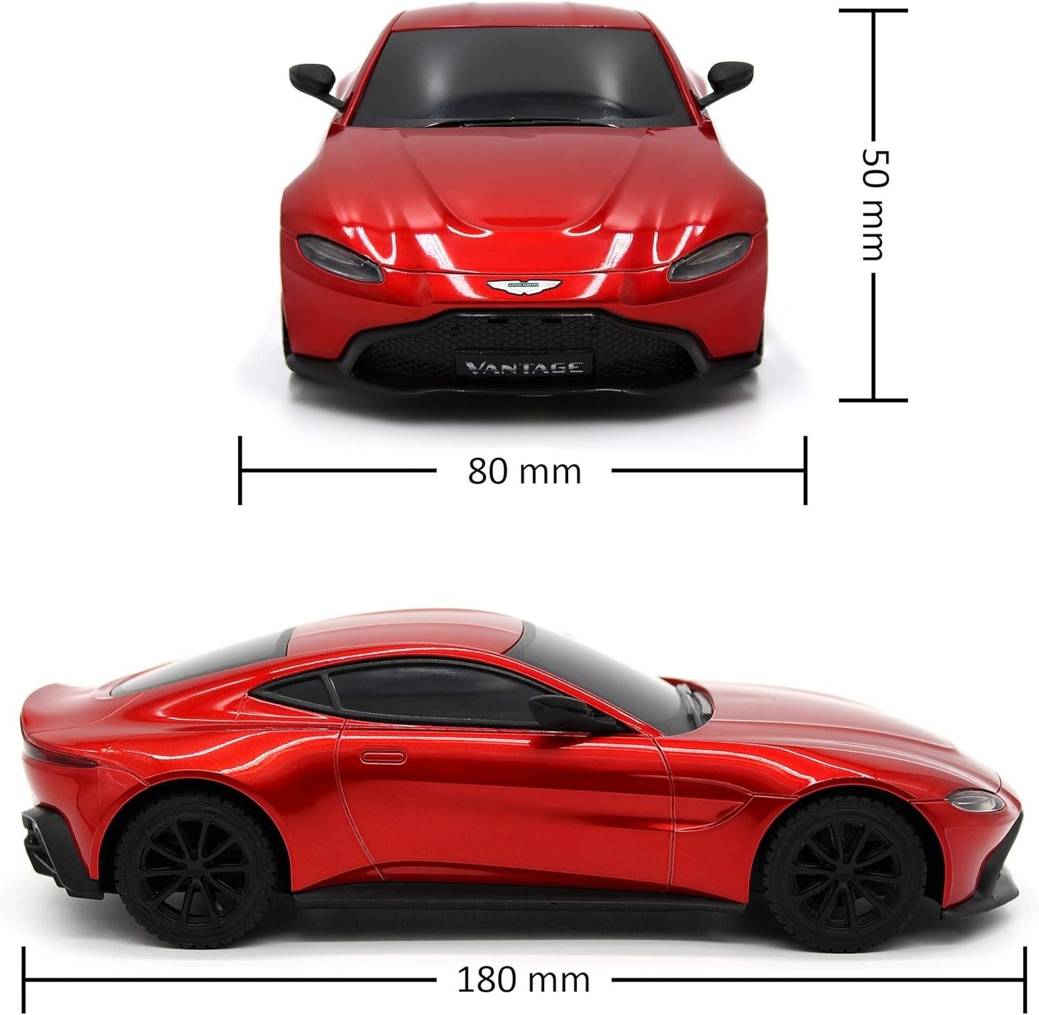 1:24 Scale Red Sports RC Car, Remote Control Toy Vehicle for Kids & Adults