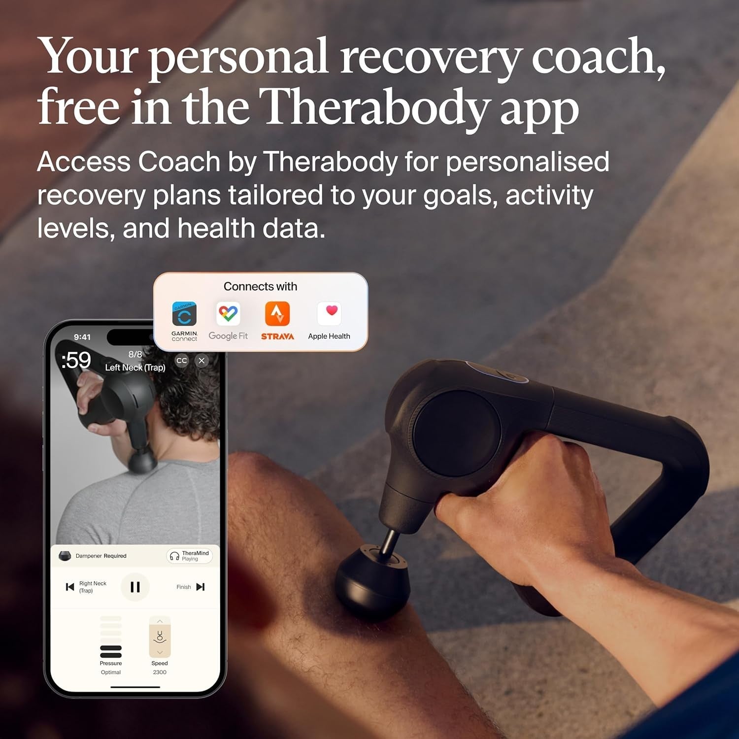 Professional Deep Tissue Massage Gun Smart App Control Powerful Muscle Recovery
