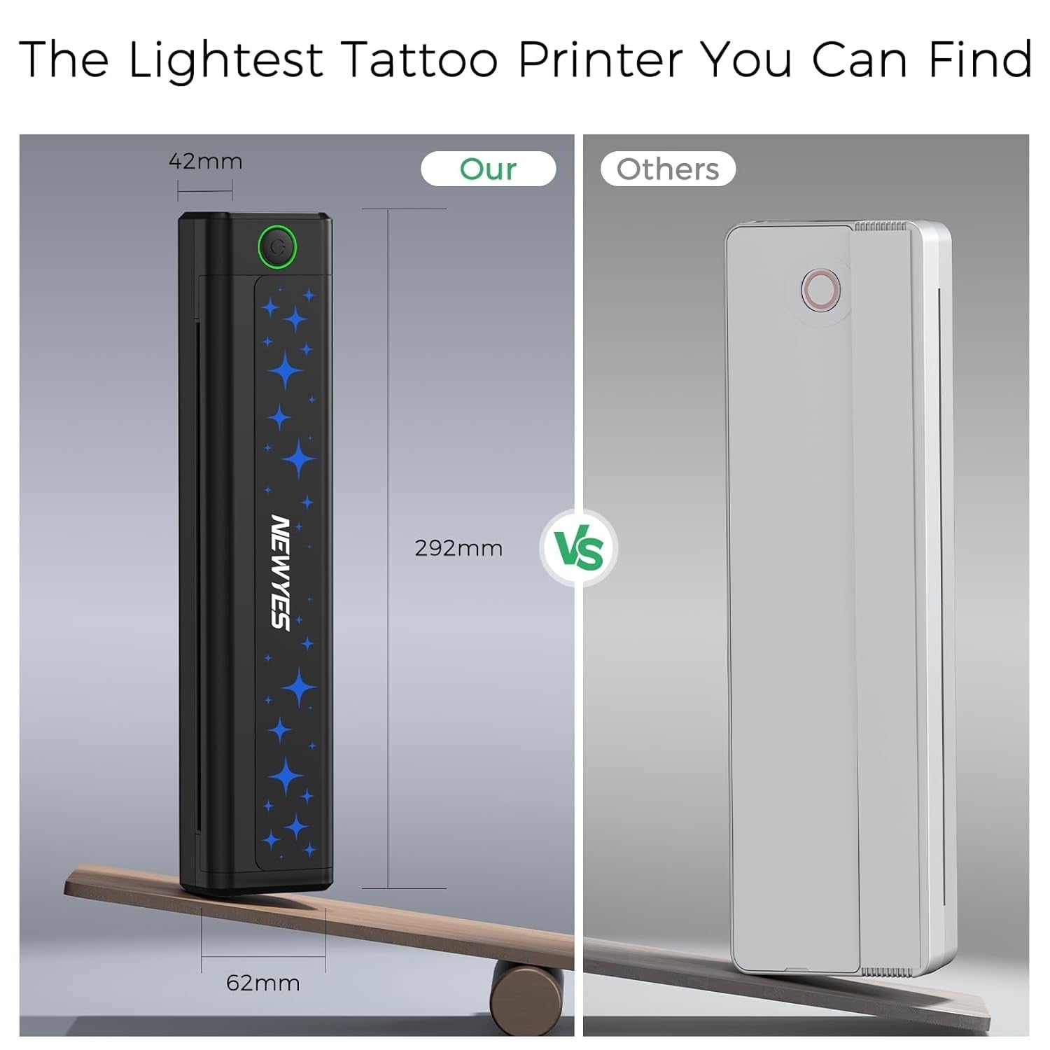 Black Portable Tattoo Stencil Printer Automatic Sharp Detail 8x10