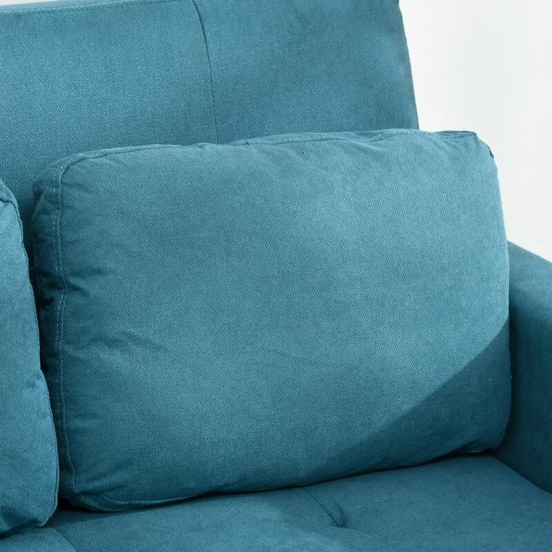 2 Seater Sofa Bed w/ Cushions, Pockets & Click-Clack Frame – Guest Room Use
