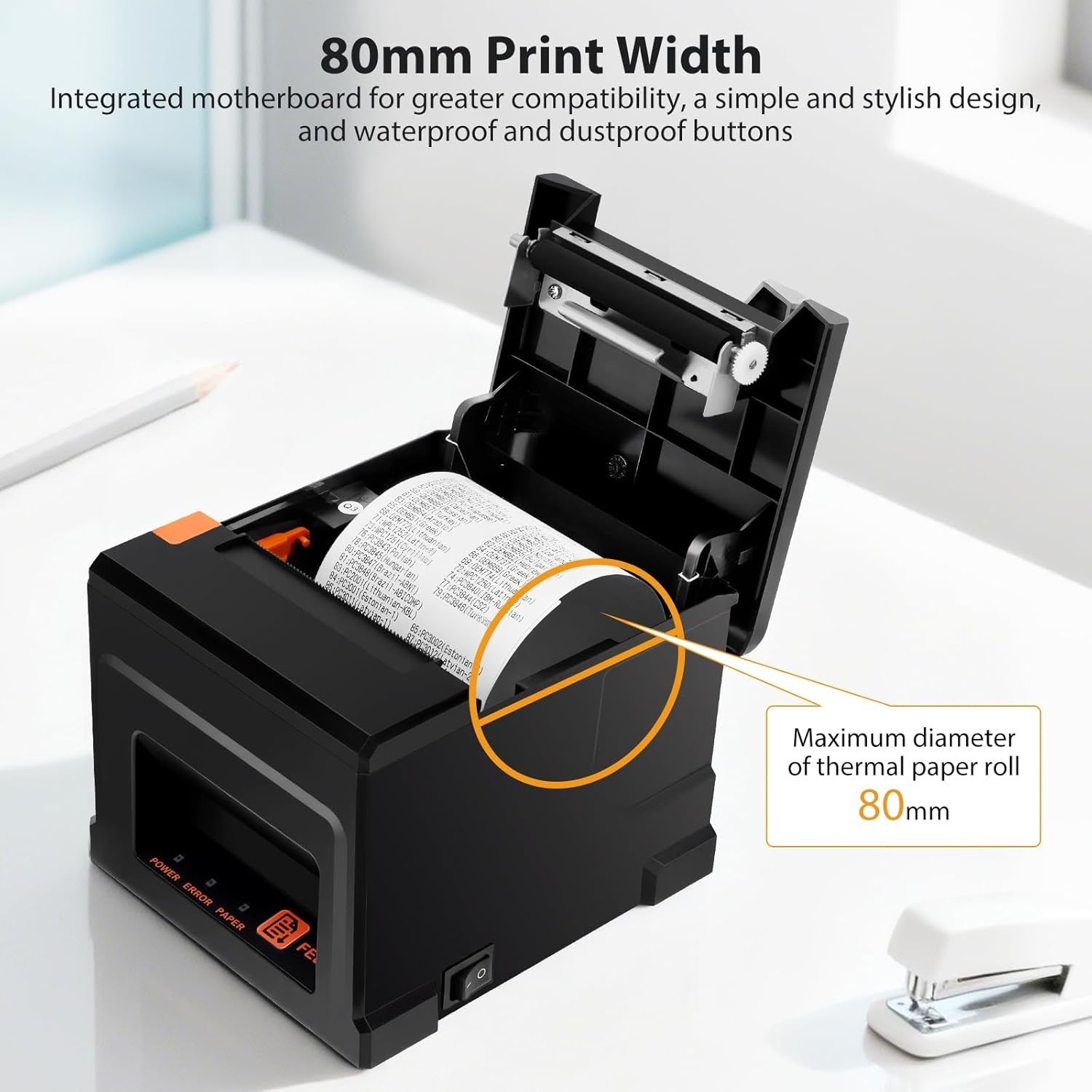 80mm Thermal Receipt Printer USB Ethernet ESC/POS