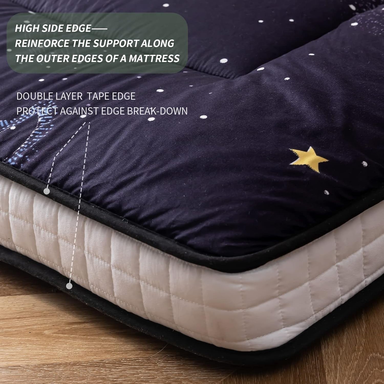 Japanese Futon Mattress Thick Floor Bed Topper Plush Sleeping Pad Double Size