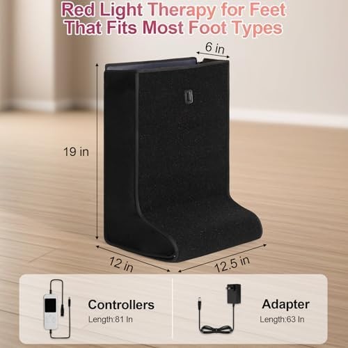 Red Light Foot & Leg Therapy Device 420 LEDs Infrared 4 Modes Adjustable