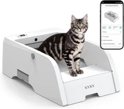 Automatic Cat Litter Box Open Entry Self Cleaning App Control XL