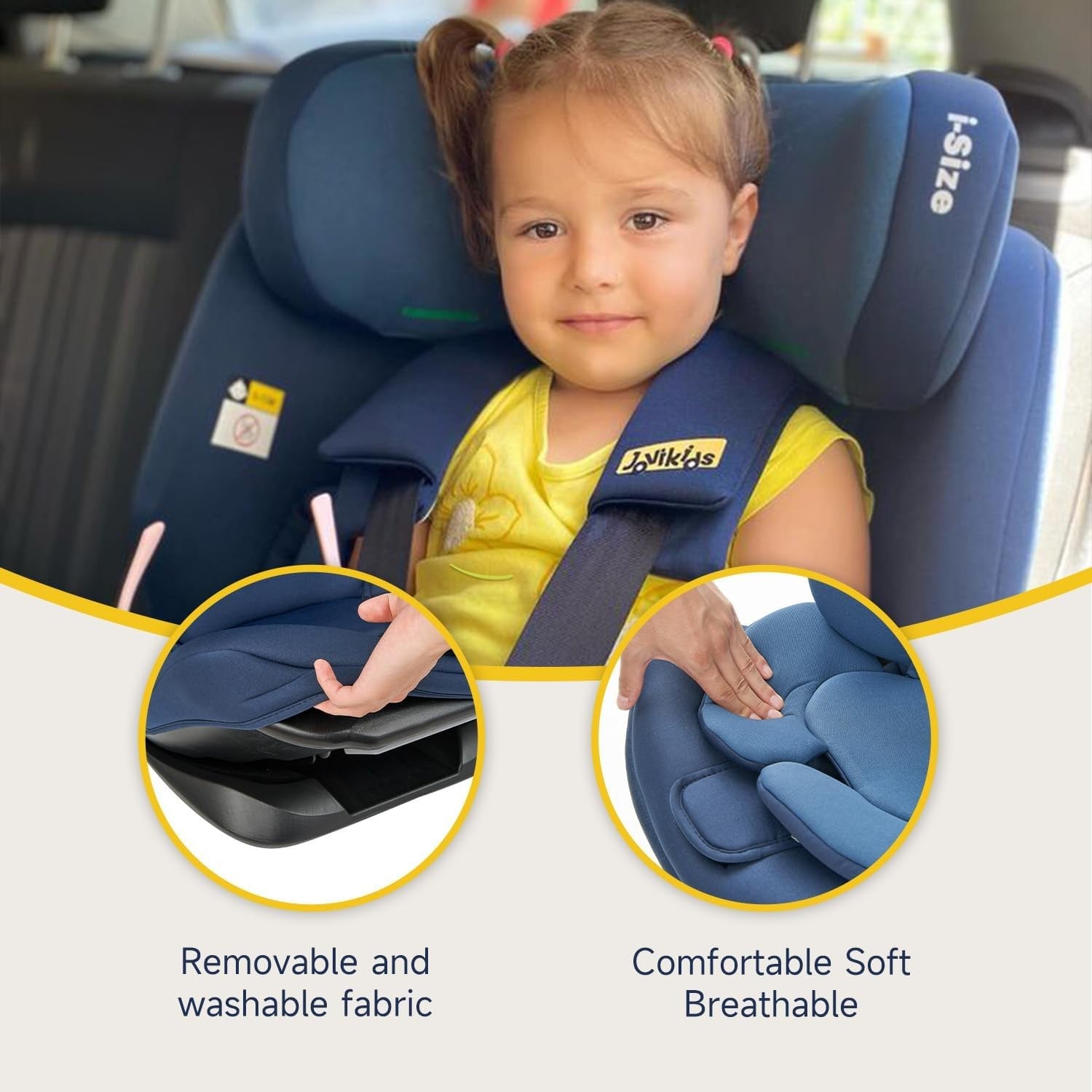 i-Size R129 ISOFIX Car Seat 76–150cm 1 2 3 Adjustable Side Impact