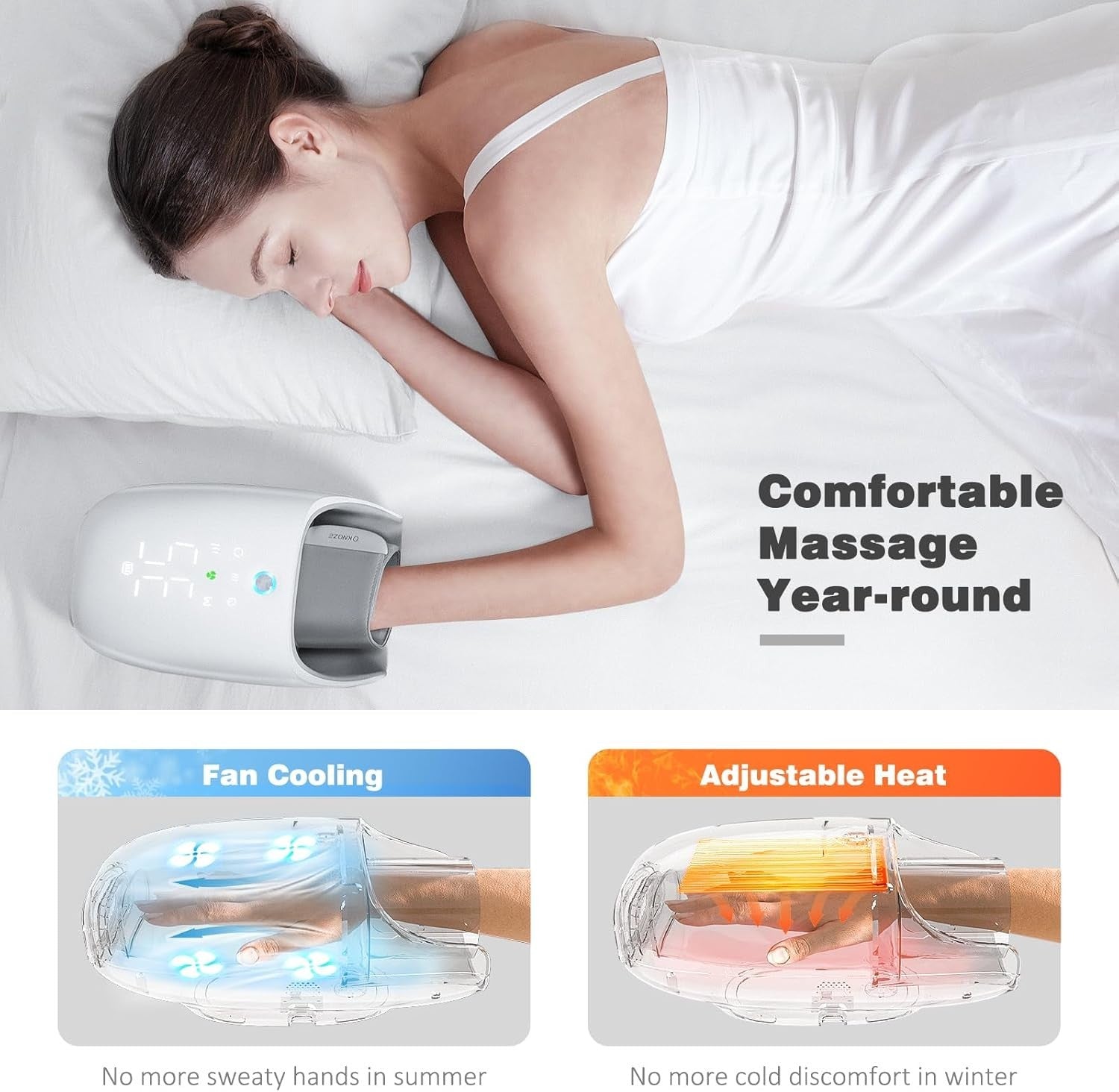 Hand Massager Electric Heat Compression Roller for Arthritis & Pain Relief