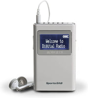 Portable DAB/DAB+/FM Pocket Radio with 10 Presets & Headphones