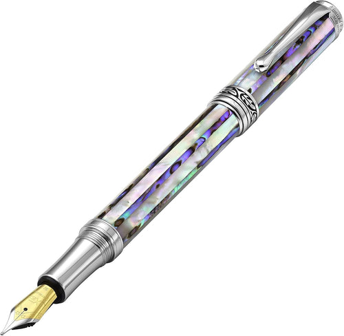 Limited Edition Medium Fountain Pen Black Mother of Pearl Abalone