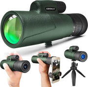 25x50 High Power Monocular with Phone Holder & Tripod BAK4 FMC Zoom Scope