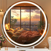 LED Vanity Mirror 70x70cm with Dimmable Lights & Smart Touch Control