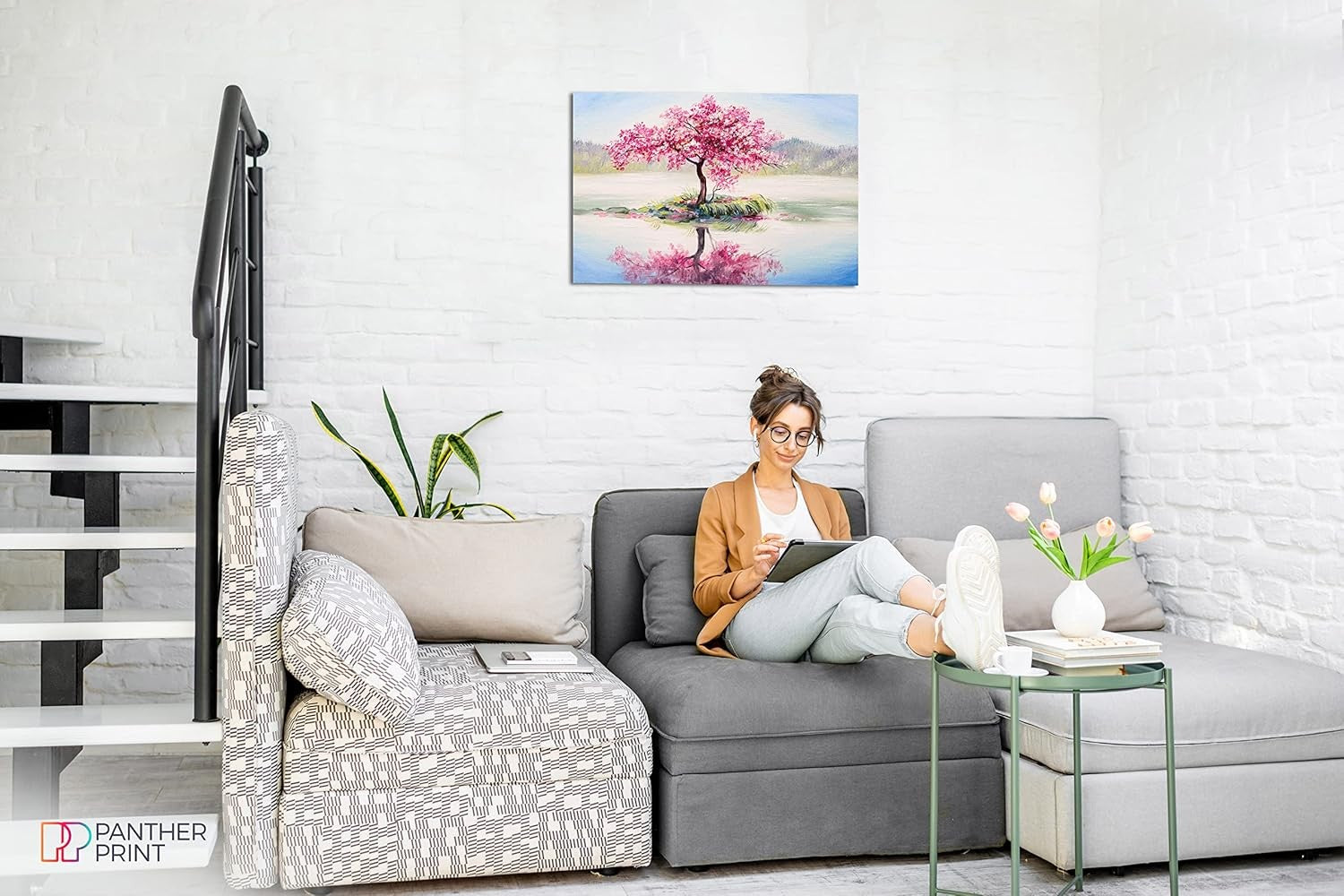 Japanese Cherry Blossom Canvas Wall Art Small Tranquil Landscape Home Decor