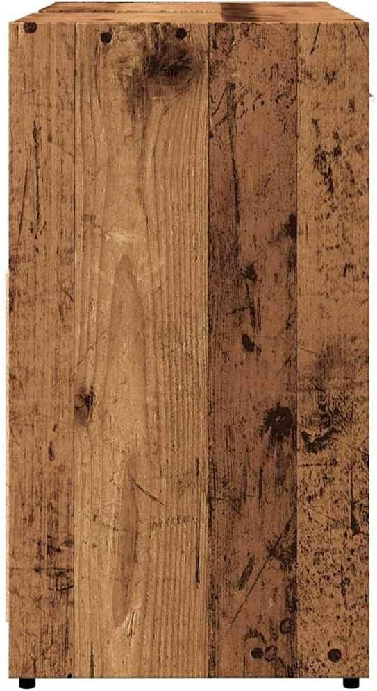 Rustic Old Wood Bathroom Sink Cabinet | 60x33x60cm Modern Storage Unit