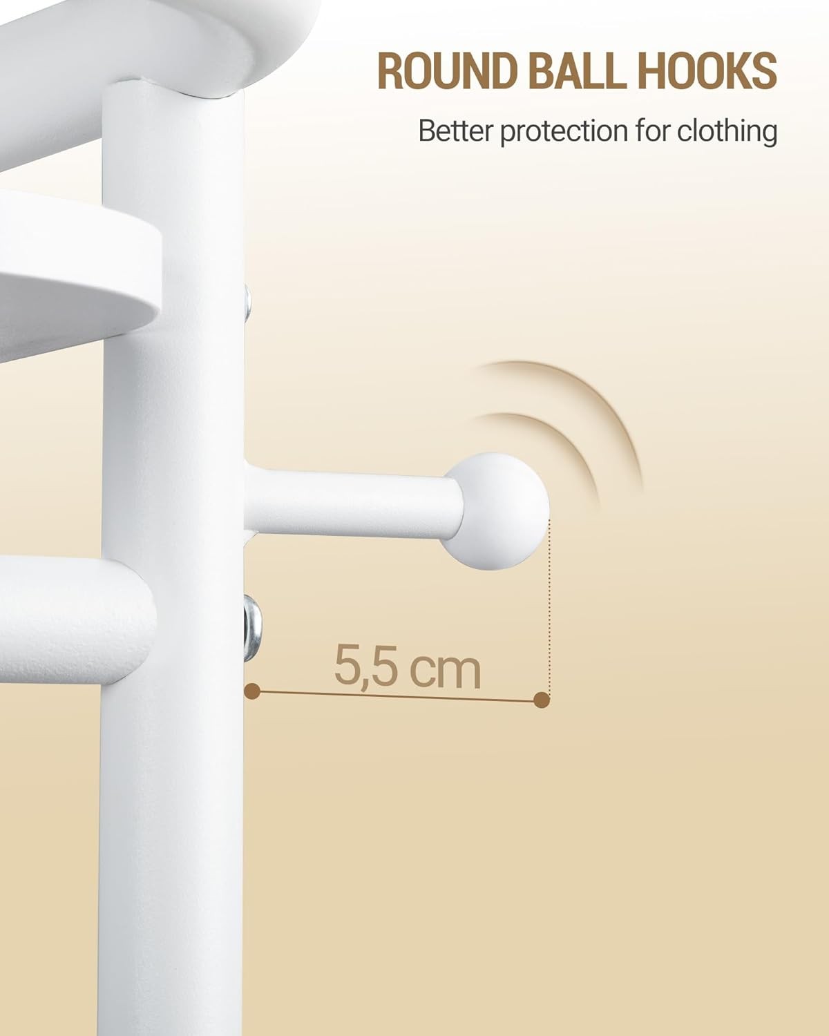 Wooden Coat Stand with 3 Shelves & 11 Hooks | Freestanding Hall Organizer