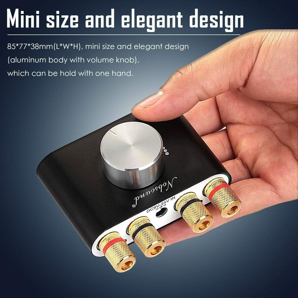 Mini Bluetooth 5.0 Stereo Amplifier 50W x2 HiFi USB AUX