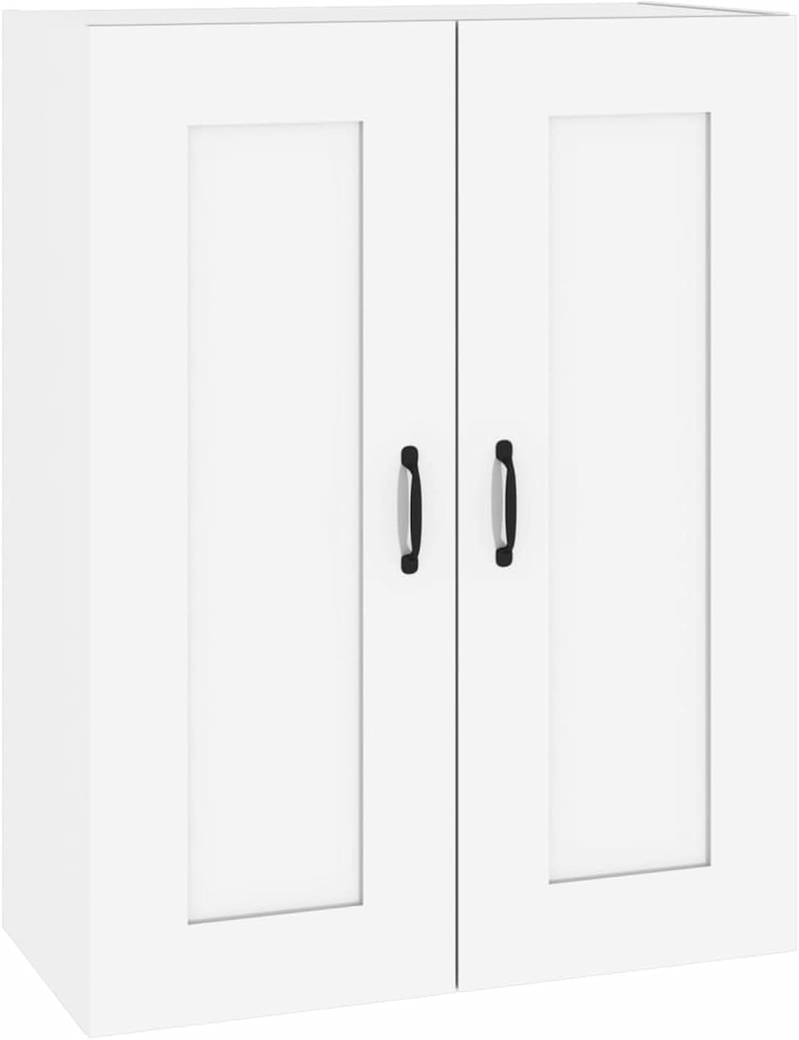 Wall Cabinet Cupboard with Doors High Gloss White Storage Unit 69.5x52.5x90cm