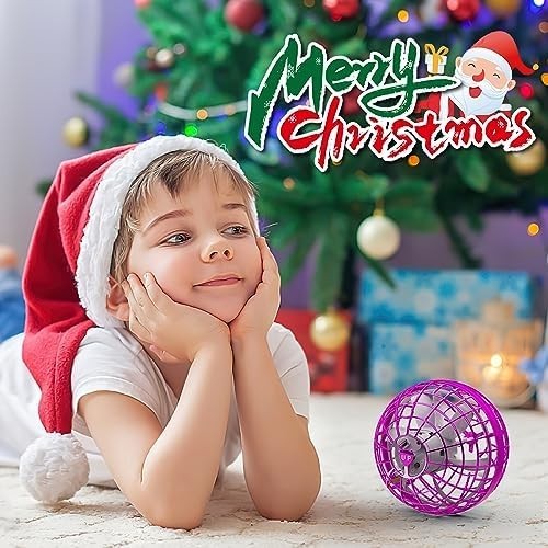 Flying Orb Ball Drone 2025 RGB Hover Spinner UFO Boomerang Toy for Kids 6+