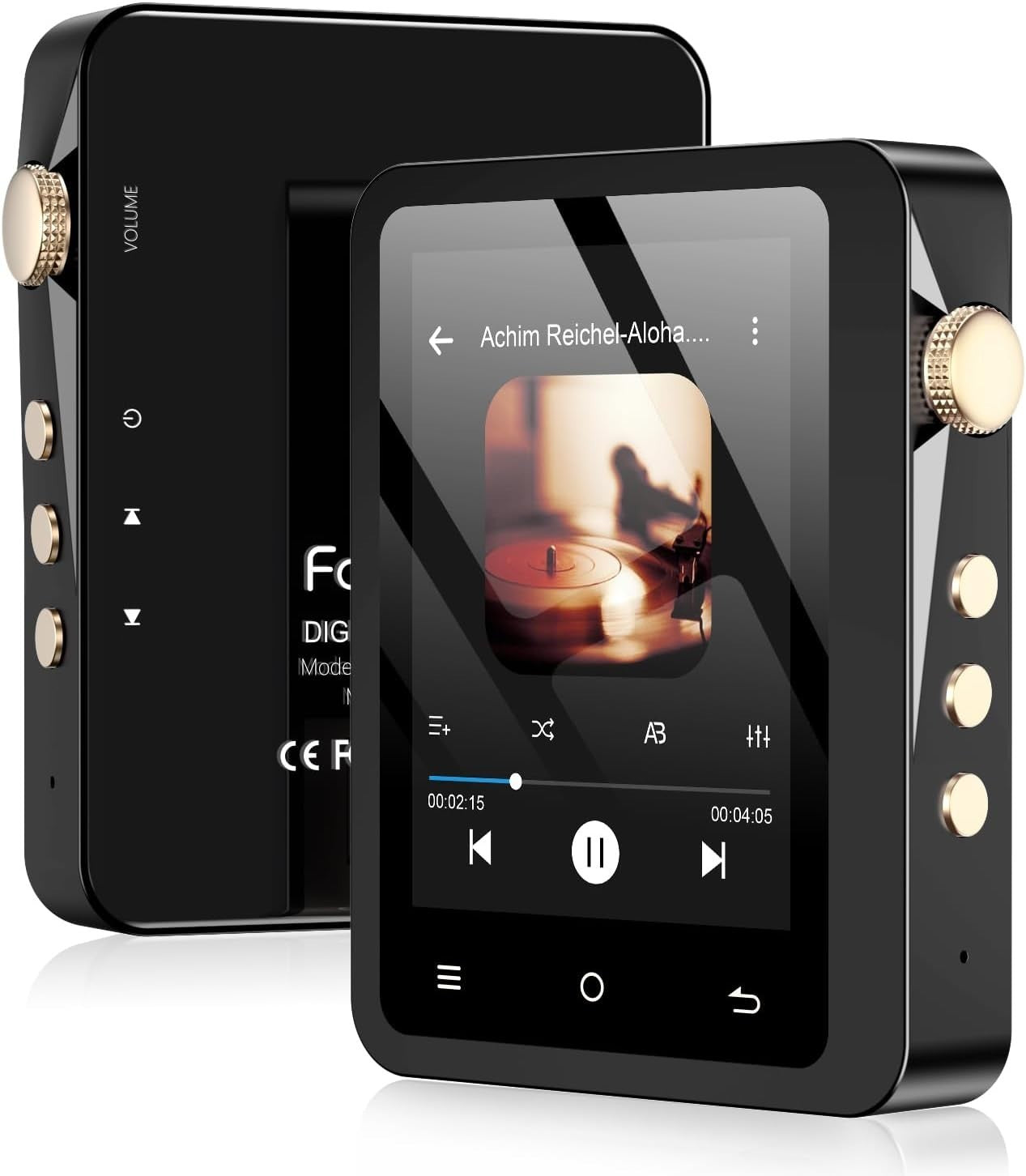 HiFi MP3 Player Bluetooth 5.3 DAC Lossless Audio 64GB Touchscreen Black