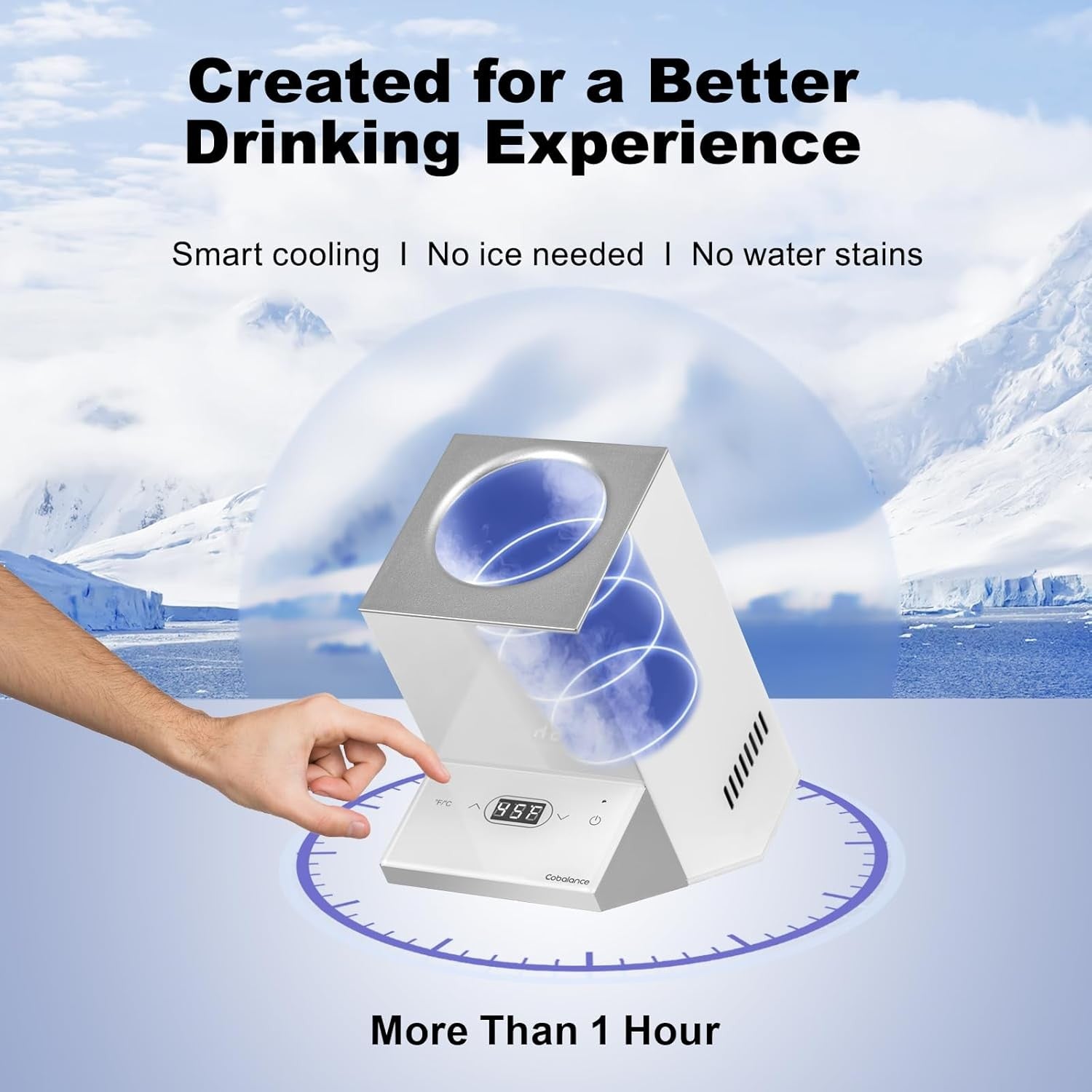 Electric Wine Chiller Single Bottle Silent Ice-Free Cooler 750ml Gift Set