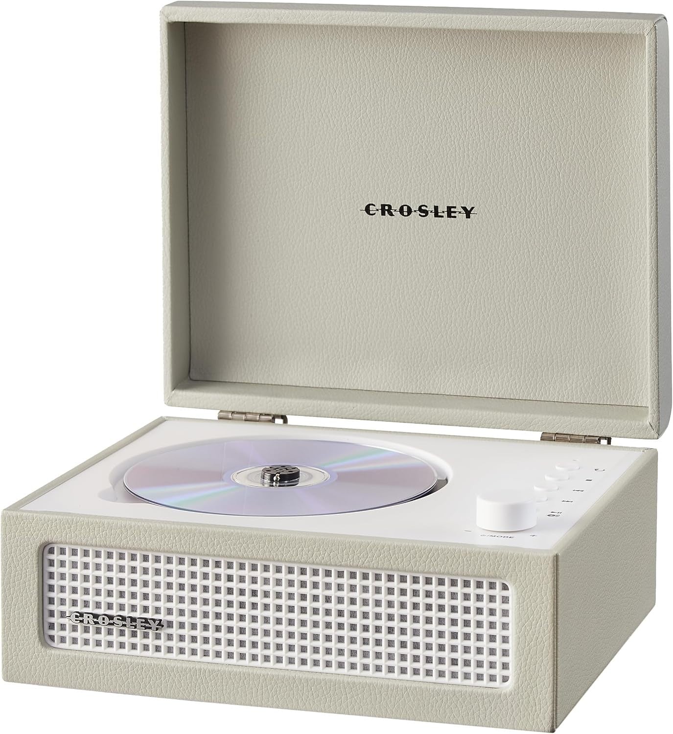 Vintage Suitcase CD Player Bluetooth FM Radio Rechargeable Speakers Dune