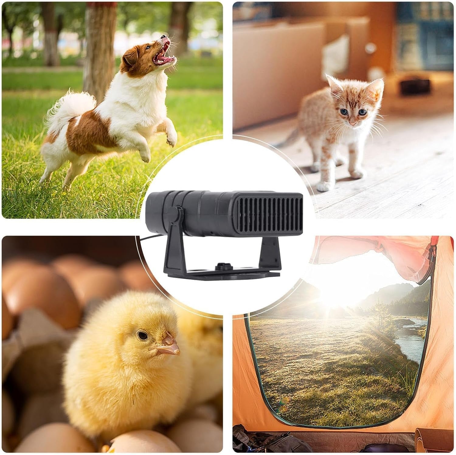 30W Solar Chicken Coop Heater Panel Kit Warm Air Blower