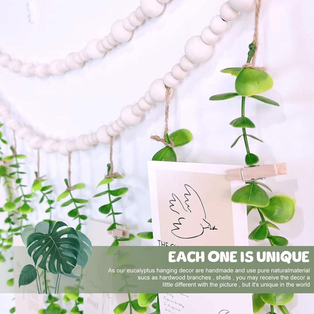 Boho Macrame Photo Display Wall Hanging with 20 Clips