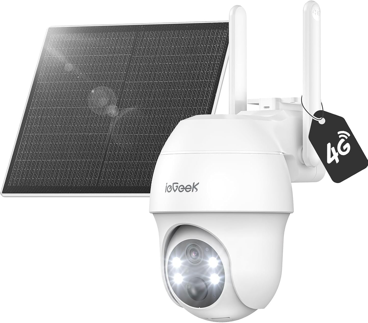 4G LTE Solar Security Camera 2K Wireless No WiFi SIM Card CCTV