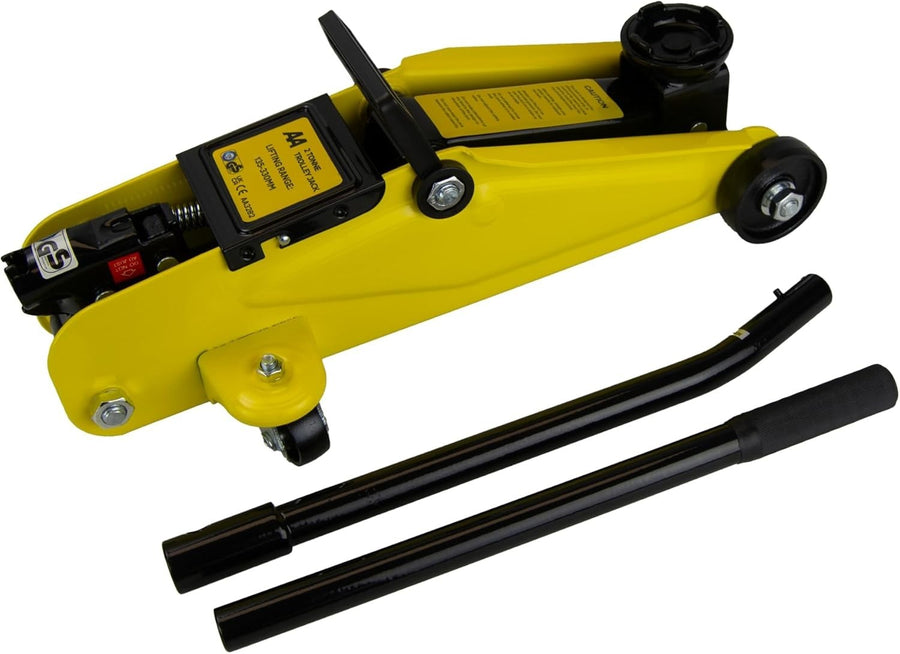2 Tonne Hydraulic Trolley Jack Car Lift 135–335mm Heavy Duty w/ Case TUV/GS