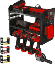 Heavy-Duty 3-Tier Black/Green Tool Rack 43.7W x 22.1D x 35.6H cm – Garage