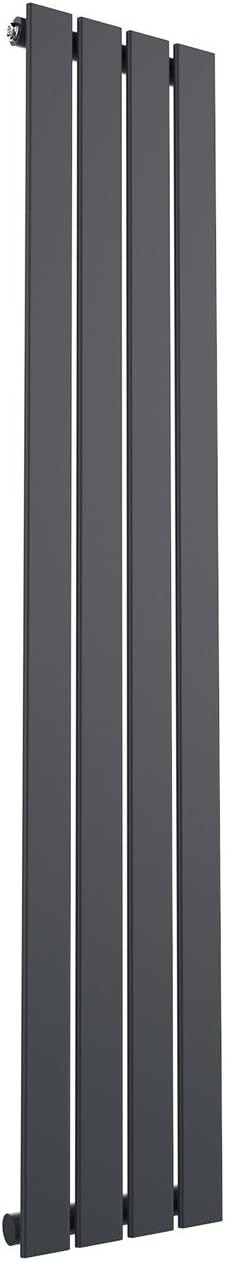 1600 x 300mm Vertical Anthracite Designer Radiator, Modern Single Panel