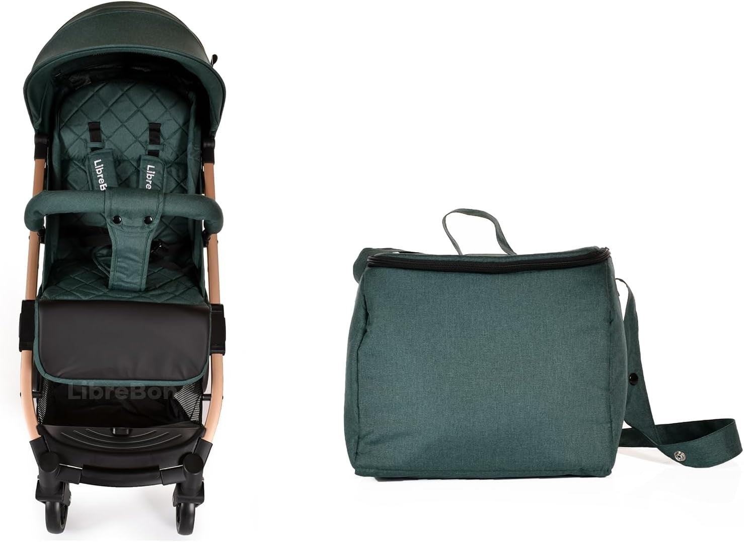 Lightweight Travel Stroller One Hand Fold Compact Buggy Foot Cover Set