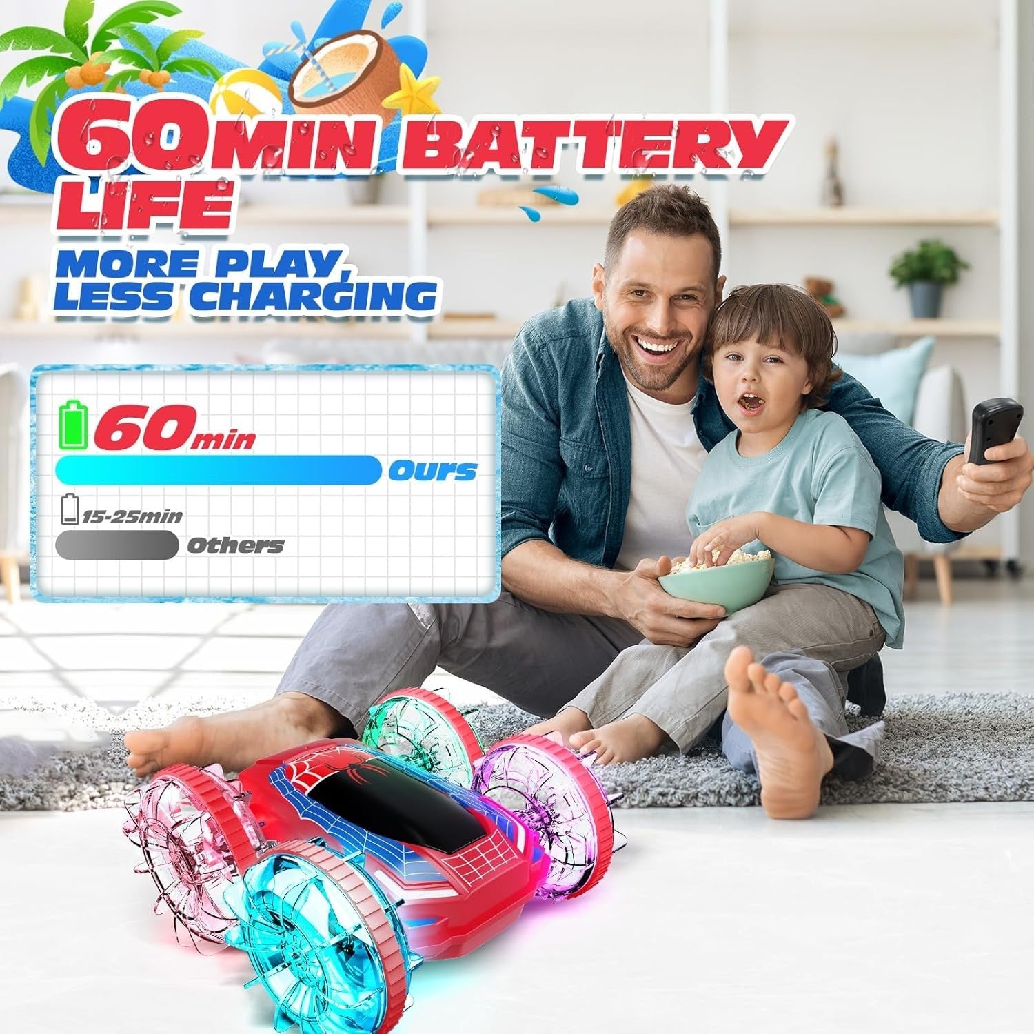 4WD Gesture RC Car Boat 60min Play Magnetic Charge Kids Gift