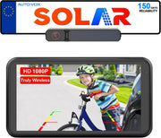Solar Wireless Reversing Camera Kit 1080P 5" Monitor Dual Cam
