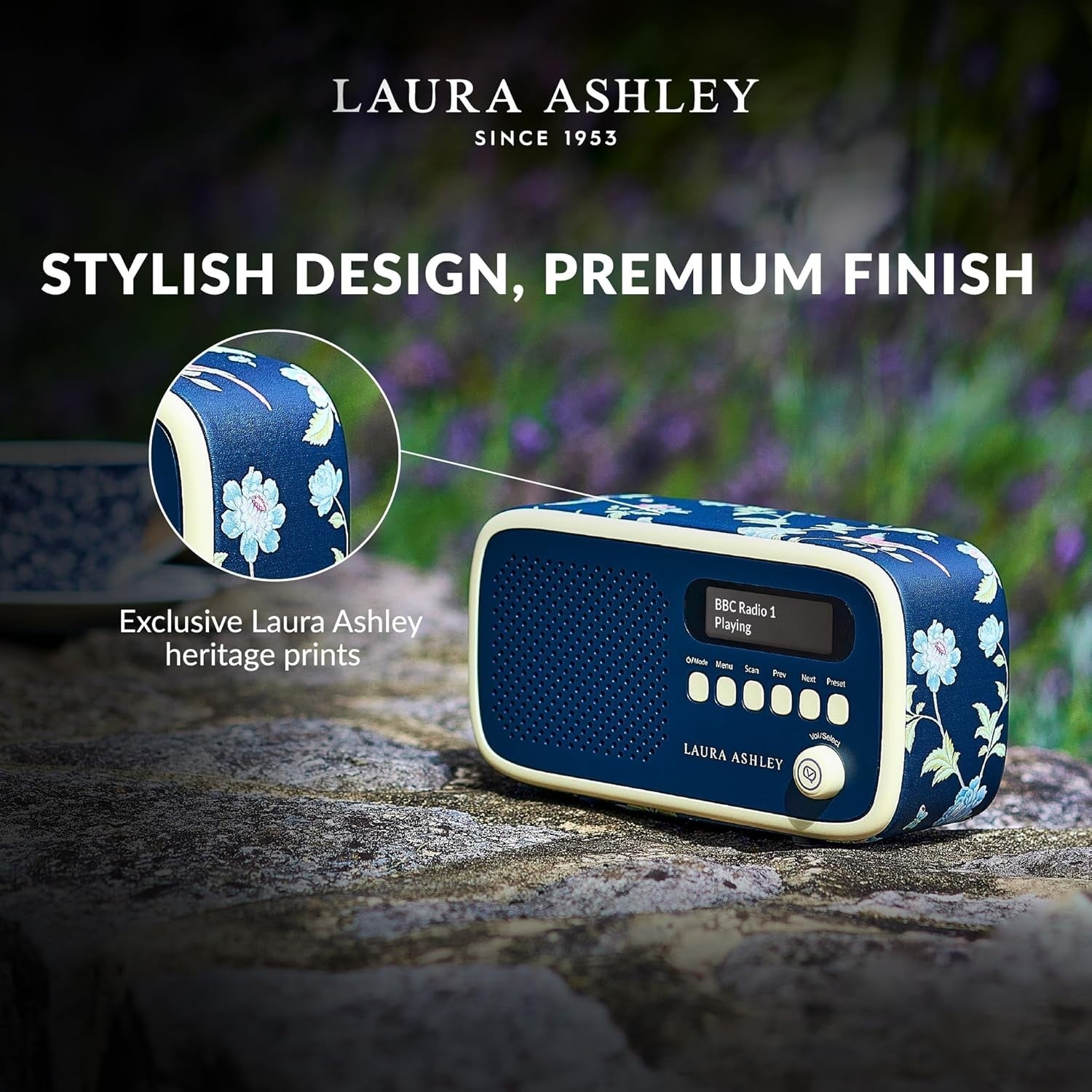 Portable DAB/DAB+ FM Radio Bluetooth Alarm Clock Rechargeable