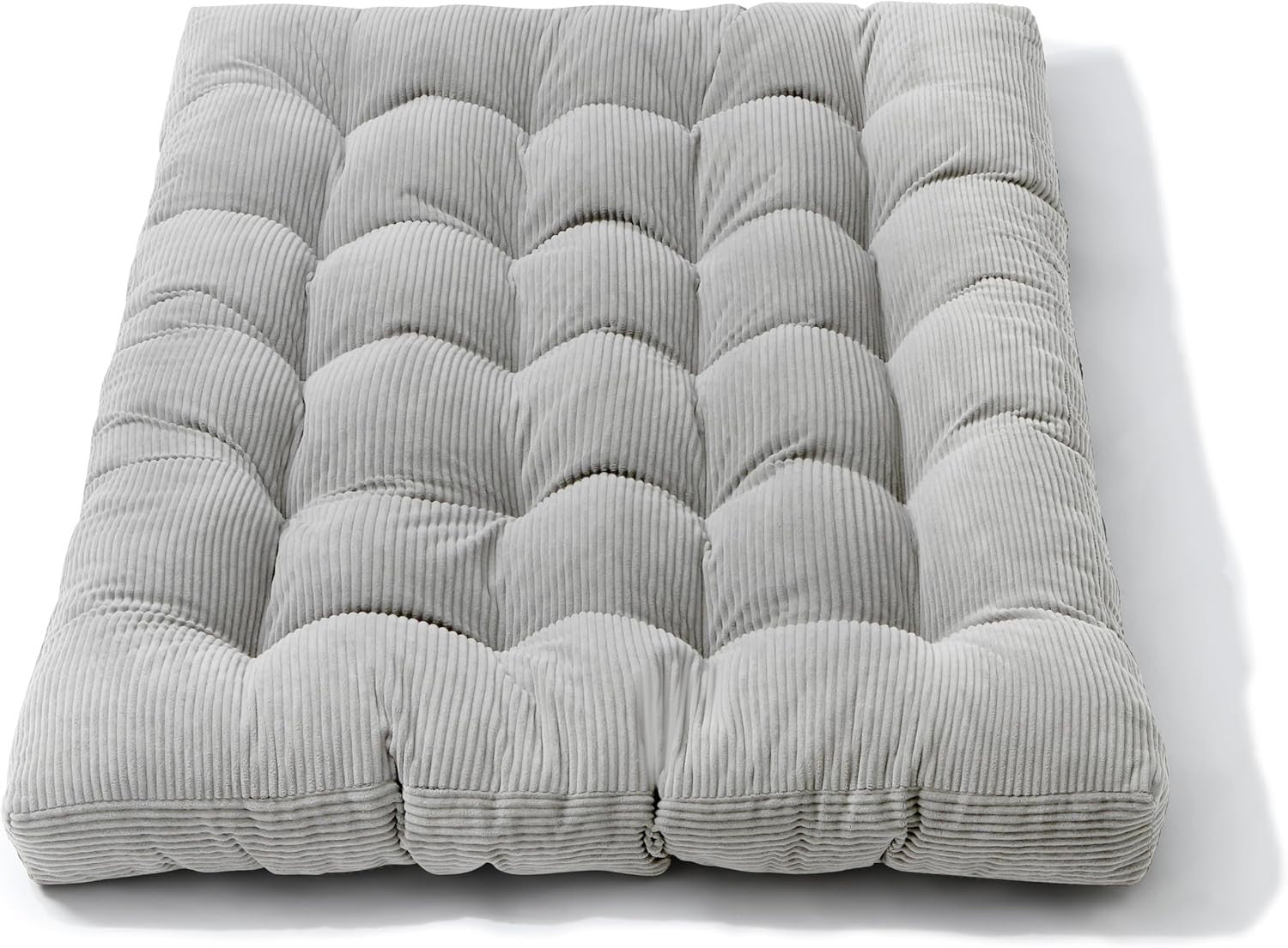 Double Futon Mattress 160x200cm Thick Foam Floor Bed Roll-Up Corduroy Soft