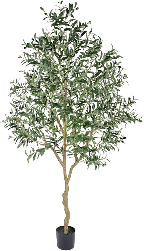 7ft Artificial Olive Tree Tall Green Plant Realistic Leaves Indoor Home Decor