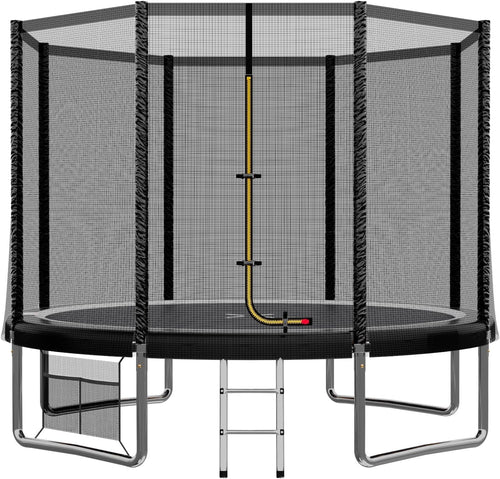 10ft Outdoor Garden Trampoline Kids Safety Net Ladder Heavy Duty