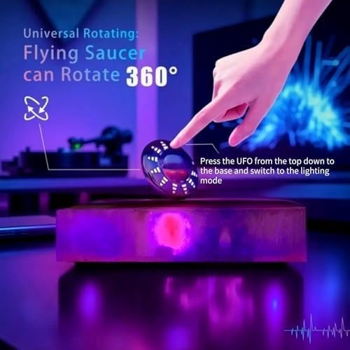 Magnetic Levitation UFO Lamp 360° Floating Desk Decor Color-Changing Night Light
