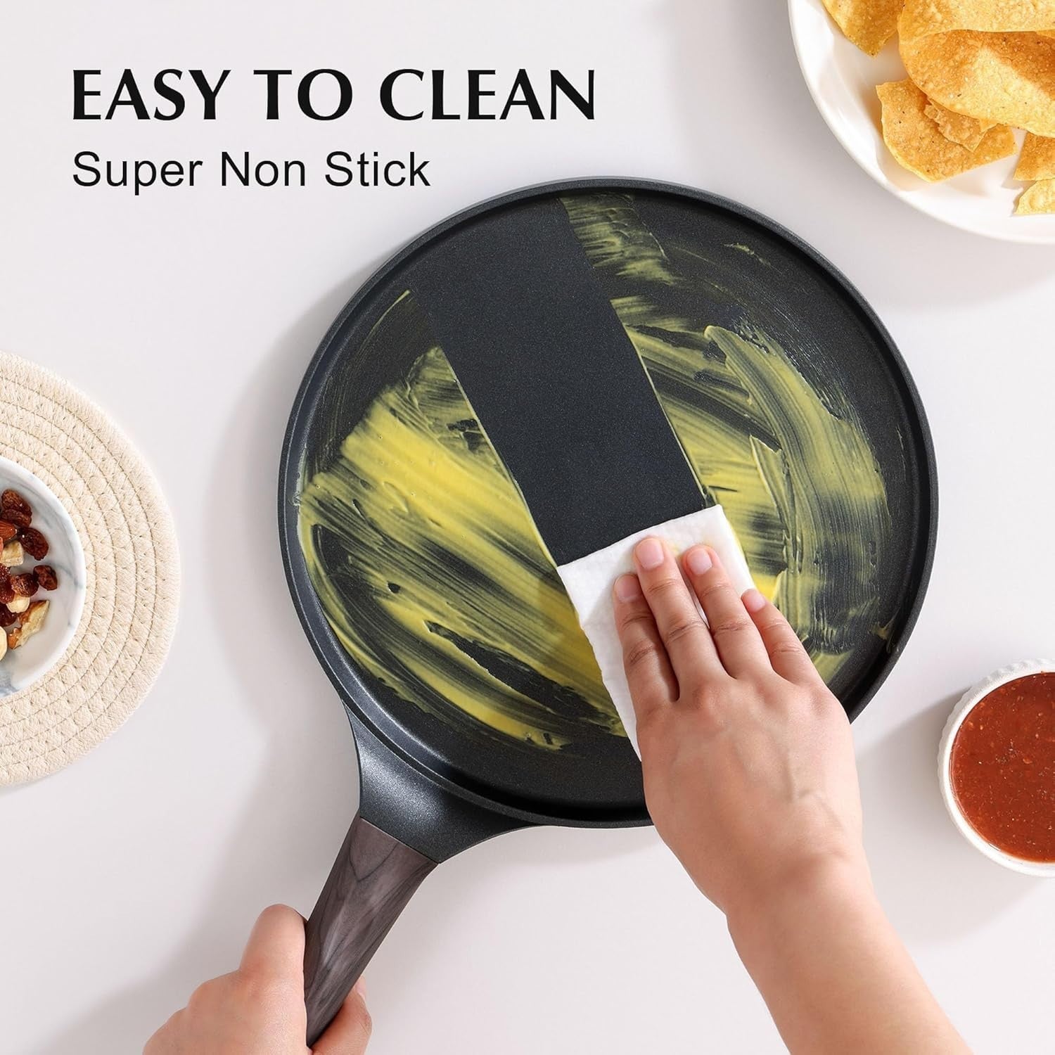 Non-Stick 30cm Pancake Pan | Swiss Granite Crepe Omelette Skillet