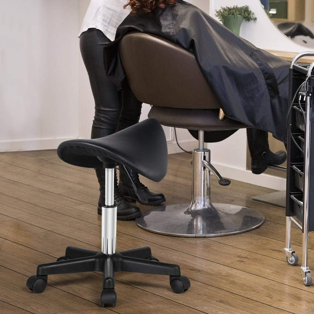 Portable 3 Section Massage Table with Saddle Stool Set Adjustable Spa Beauty Bed