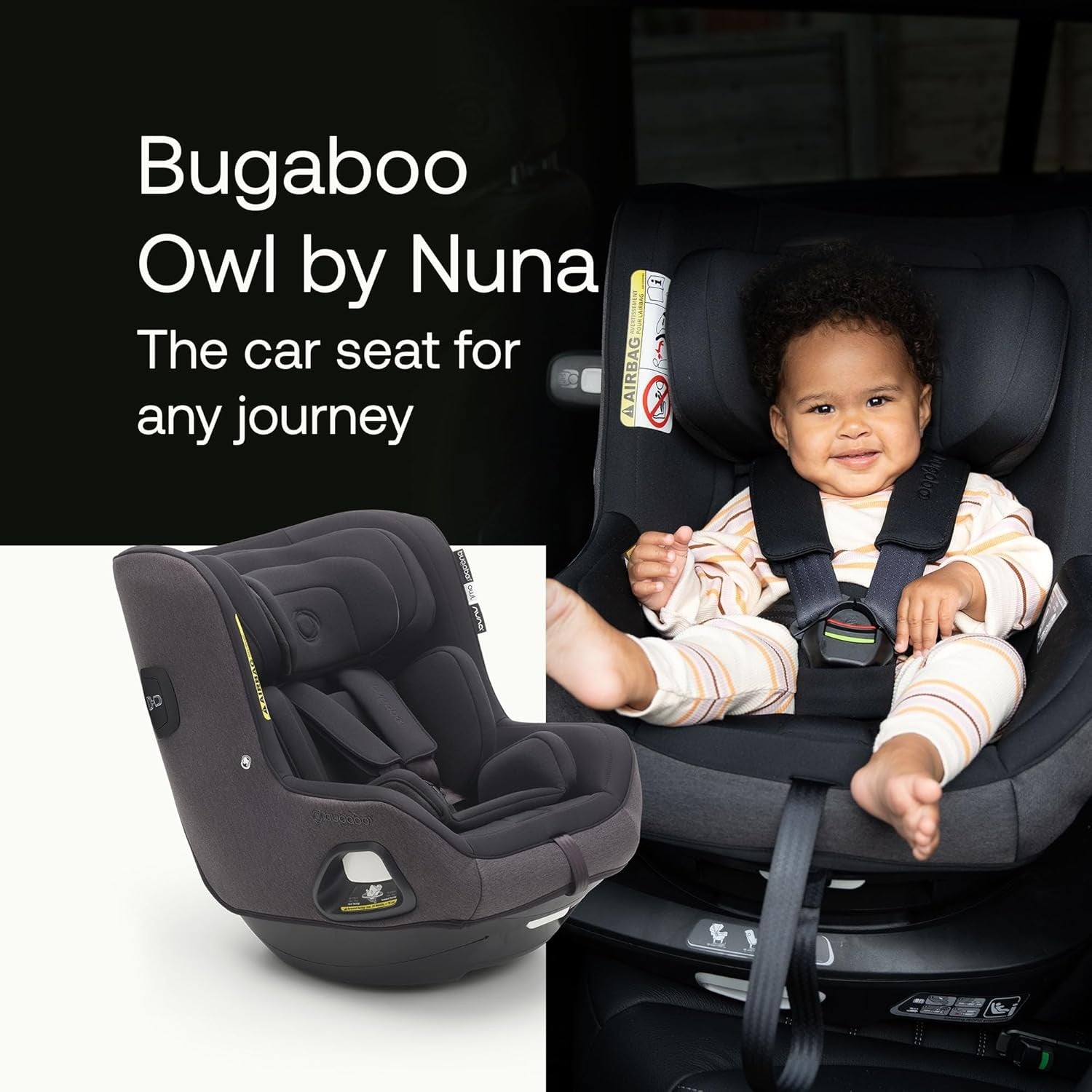 360° Swivel ISOFIX Car Seat Birth–4Y 0–18kg Rear & Forward Facing