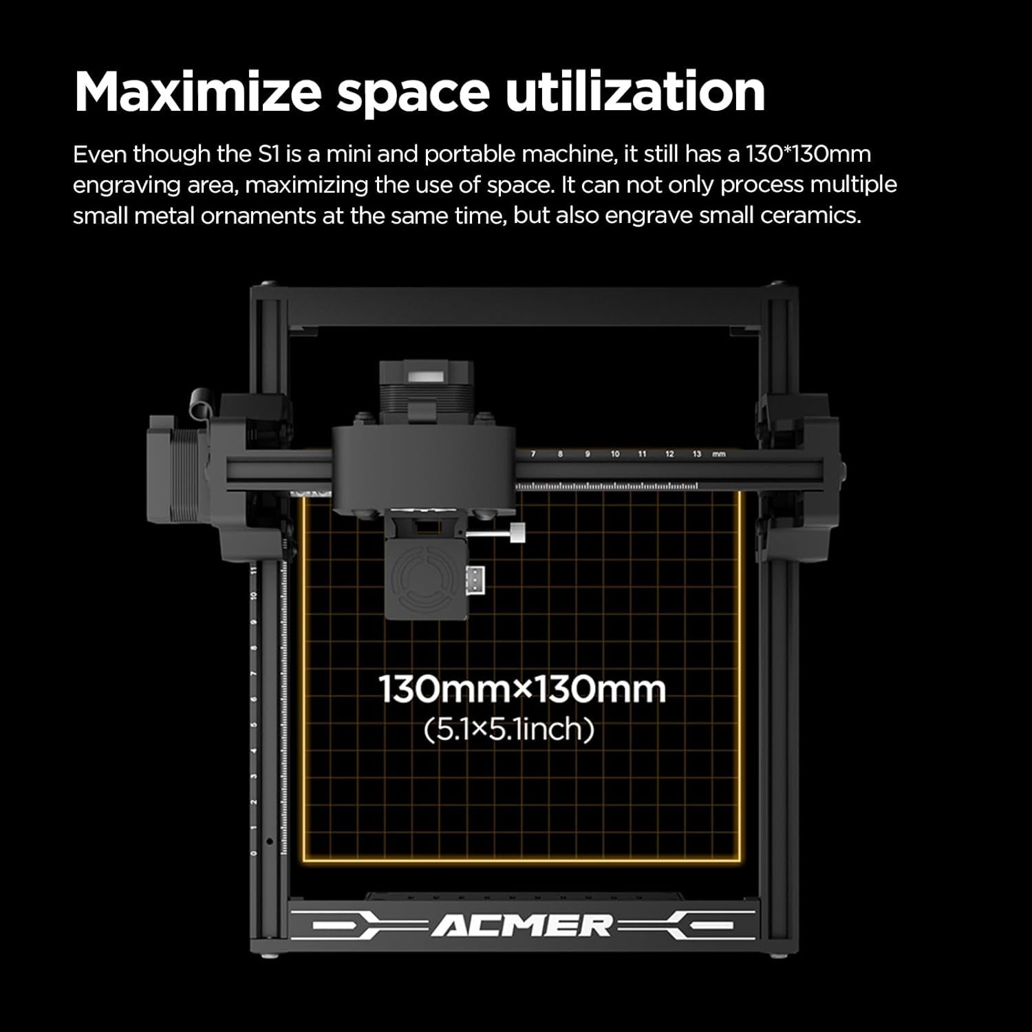 Laser Engraver Cutter 2500mW High Precision DIY Engraving Machine 130x130mm