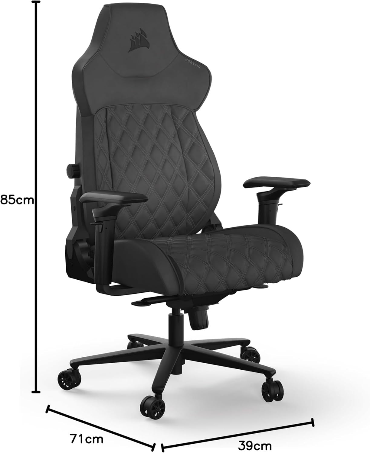 Premium Fabric Gaming Chair Wide Seat 5D Armrests 160° Recline
