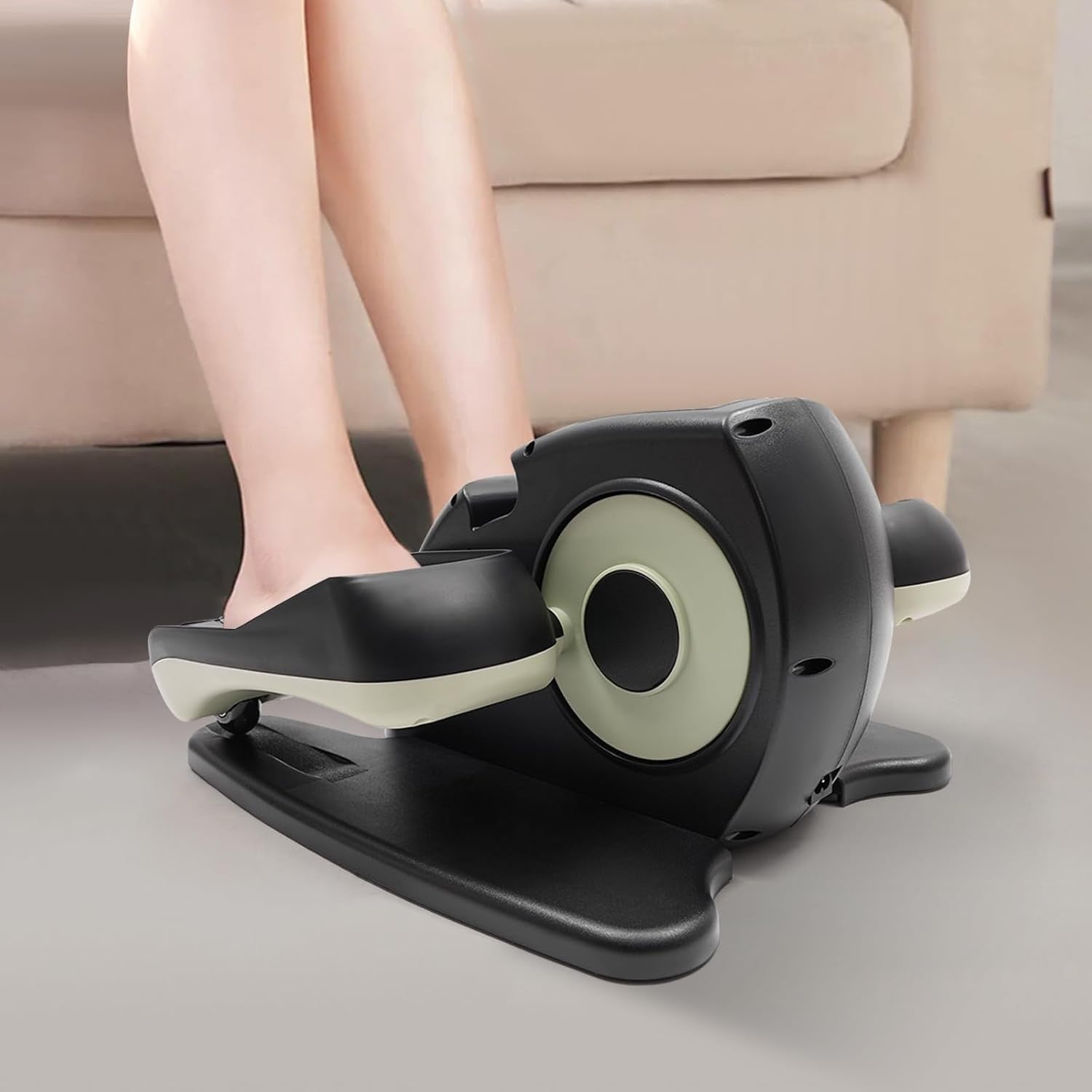 Under Desk Electric Elliptical Leg Exerciser Quiet Remote LCD Seated Pedal