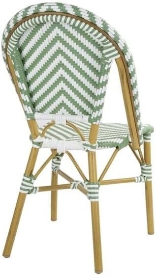 Parisian Rattan Bistro Chairs Set of 2 Stackable Indoor Outdoor